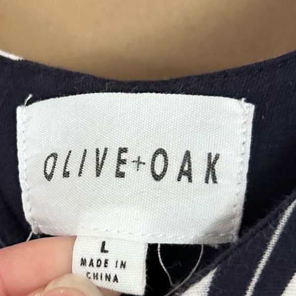 Olive & Oak Black & White Striped Maxi Dress – Nautical Vibes | Size Large - Picture 4 of 7